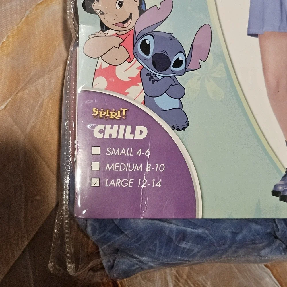 Disney Stitch Spirit Halloween Costume Girls 12-14 Hooded Dress Lilo & Stitch